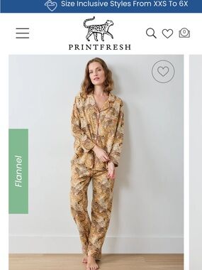 Printfresh Women's Gold Paisley Flannel Pajama Pants